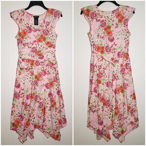 NWOT Speechless Girls 16 Pink Floral Sleeveless Dress Rare Vintage Stretch